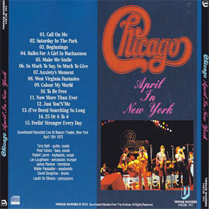 Álbum April In New York de Chicago
